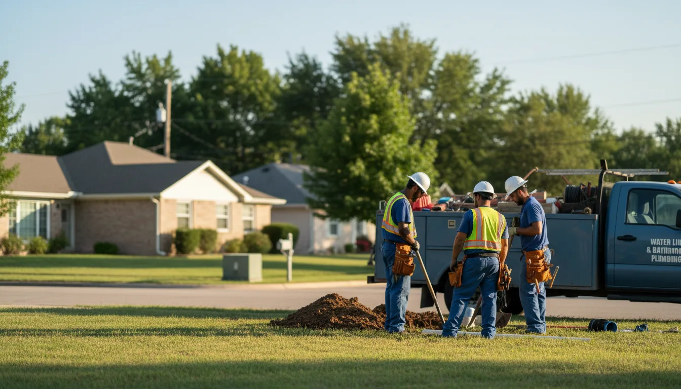 Residential water line and bathroom plumbing service in Mallard, IA